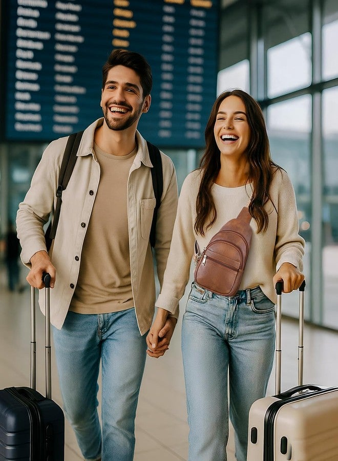 CHOLISS Anti Theft Small Sling Bag for Women and Men RFID Leather Crossbody Bags Fanny Pack Chest Bag Travel Purse Daypacks - Image 2